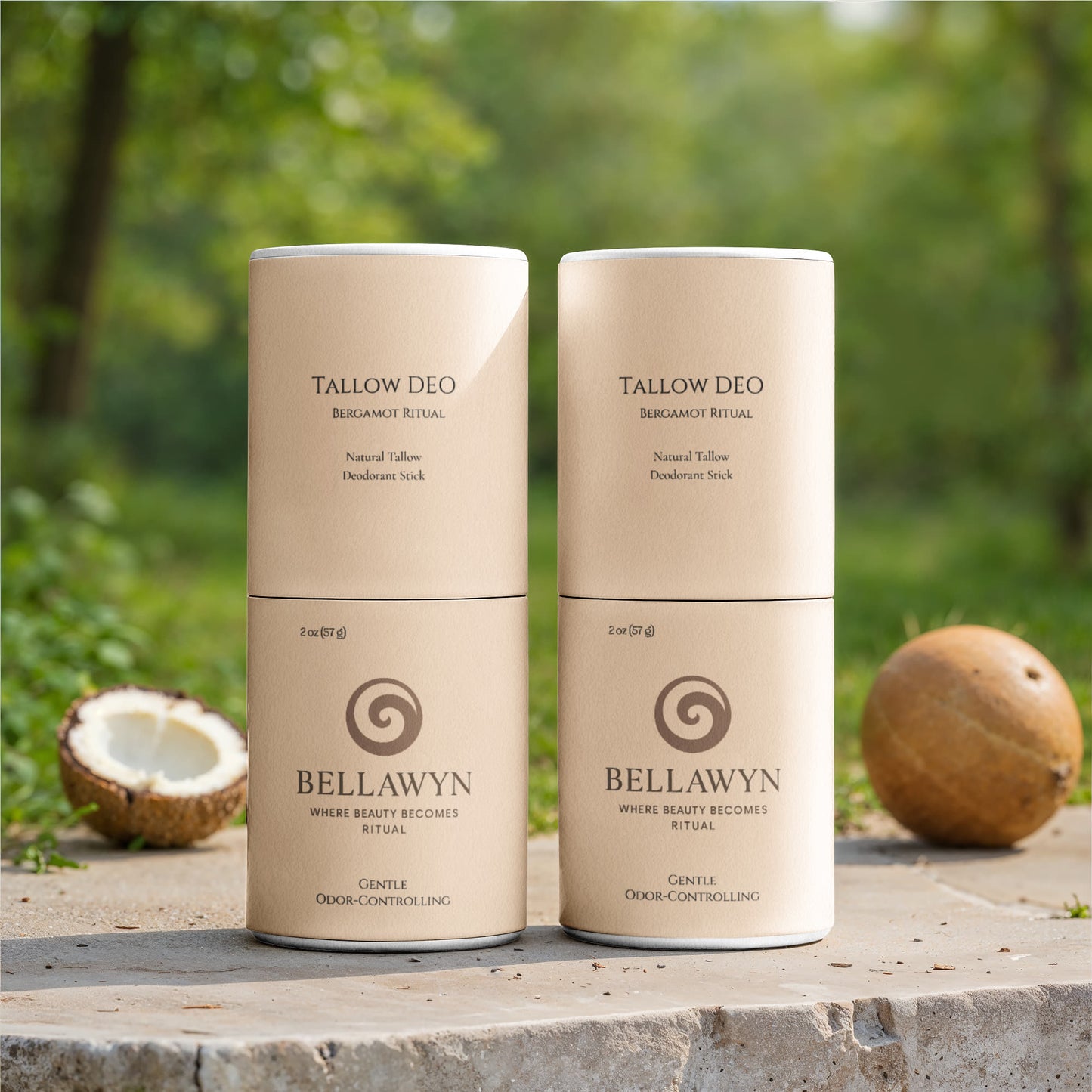 2 Pack Tallow Deo: Natural Tallow Deodorant Stick