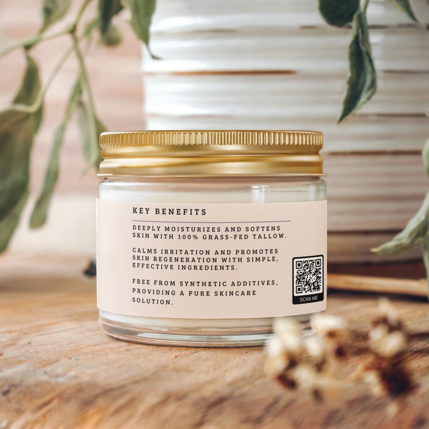 Ritual Balm: Whipped Grass-Fed Tallow Balm with Vanilla Bean